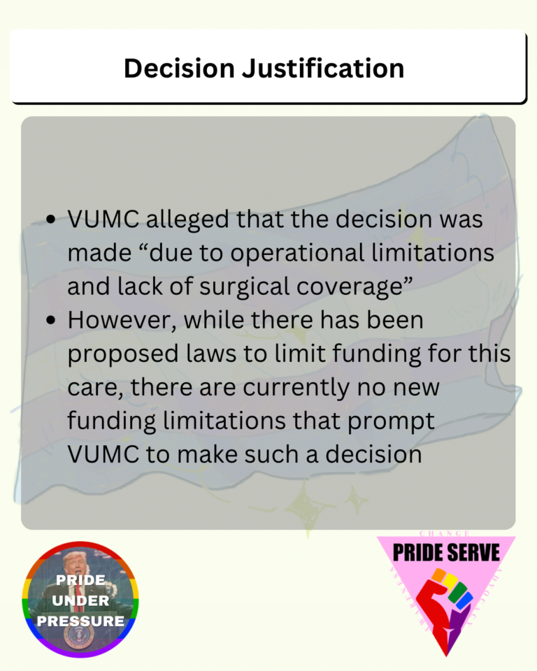 VUMC ends Gender Surgery